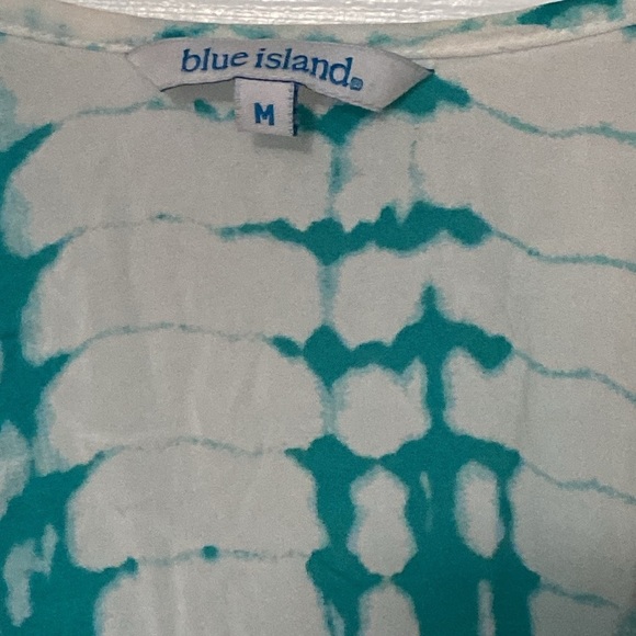 Blue Island Blue Bell Sleeve Bathing Suit Cover  with Ruffled Tie Front - Picture 2 of 2